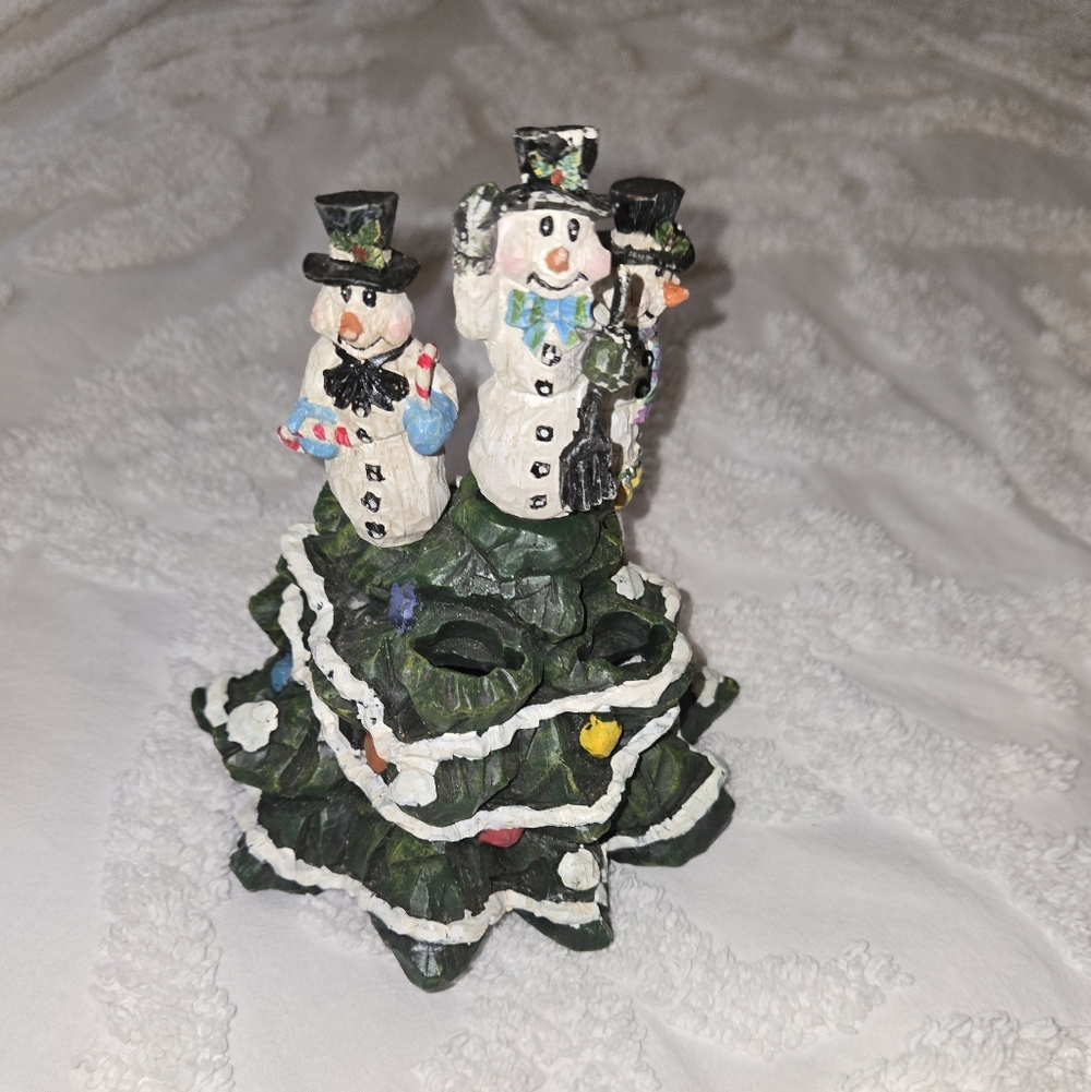 Snowman Cheese Spreaders Set with Christmas Tree Holder Christmas Holiday Winter - Picture 4 of 8